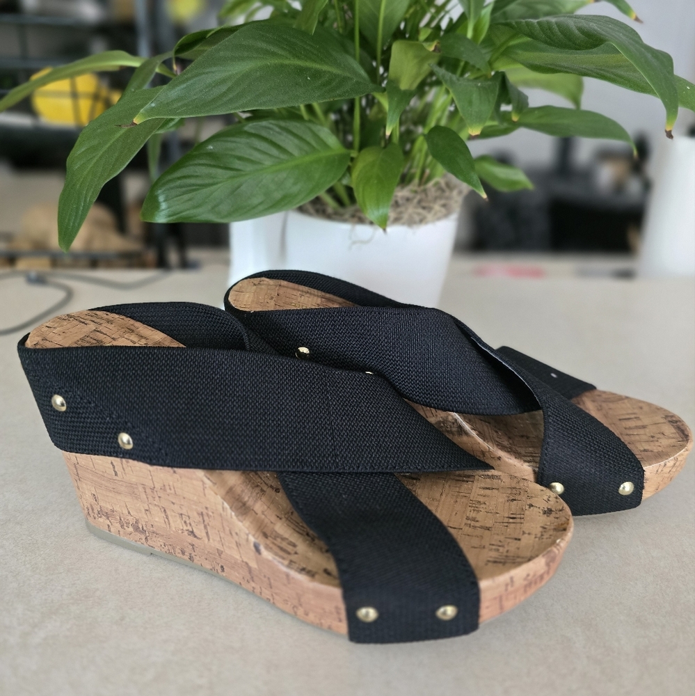 Montego Bay Club Wide Elastic Criss Cross Sandals